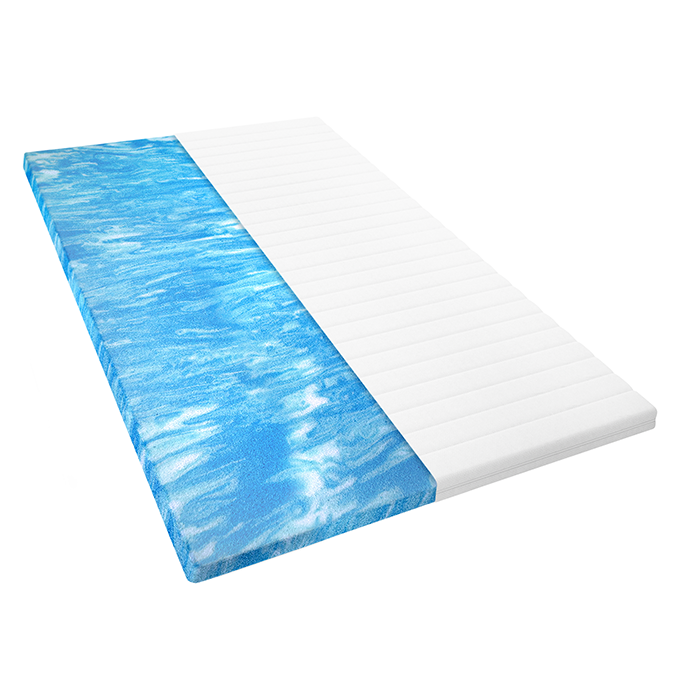 Gelschaumtopper mit viscoelastischem Memory Foam – optimale Druckentlastung und punktgenaue Körperanpassung