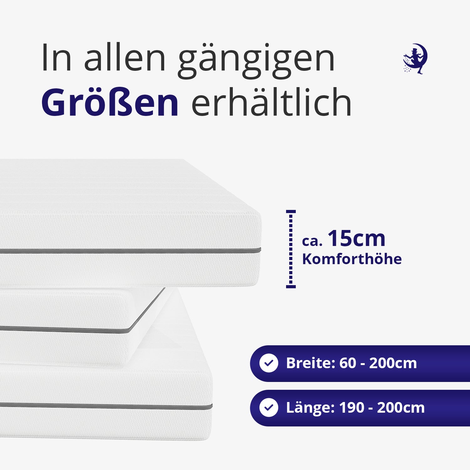 Gelschaummatratze Komfortbezug