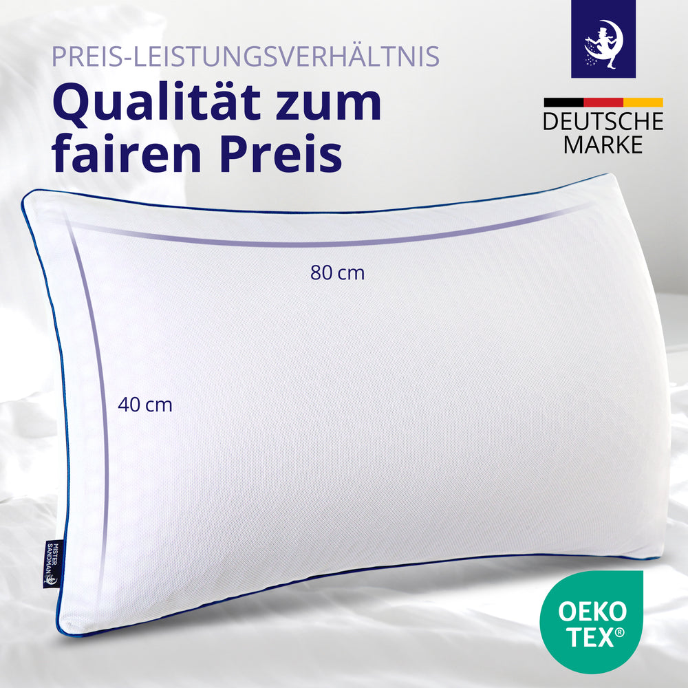 Hover image of TPE Premium Kopfkissen mit Memory-flakes - 40x80cm